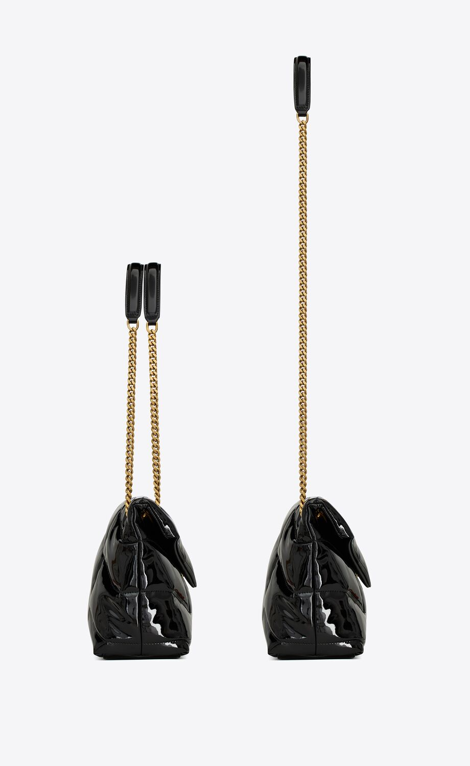 PUFFER SMALL CHAIN BAG IN QUILTED VINYLE